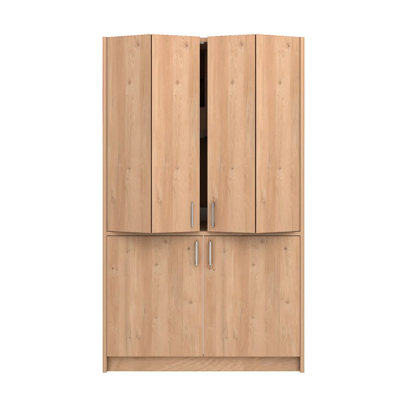 Cucina salvaspazio a scomparsa con elettrodomestici colore rovere 125x62x208H - Fold Evolution