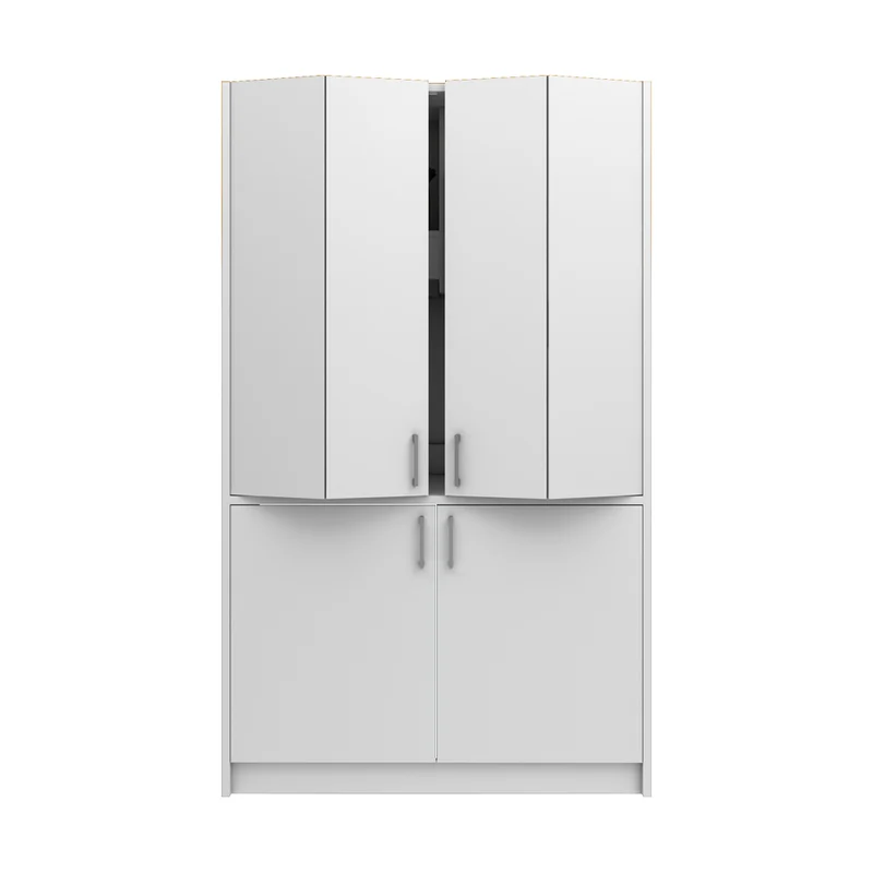 Cucina salvaspazio a scomparsa con elettrodomestici colore bianco 125x62x208H - Fold Evolution