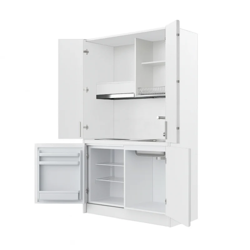 Cucina salvaspazio a scomparsa con elettrodomestici colore bianco 125x62x208H - Fold Evolution