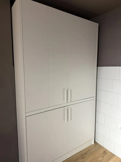 Cucina salvaspazio a scomparsa con elettrodomestici colore bianco 125x62x208H - Fold Evolution