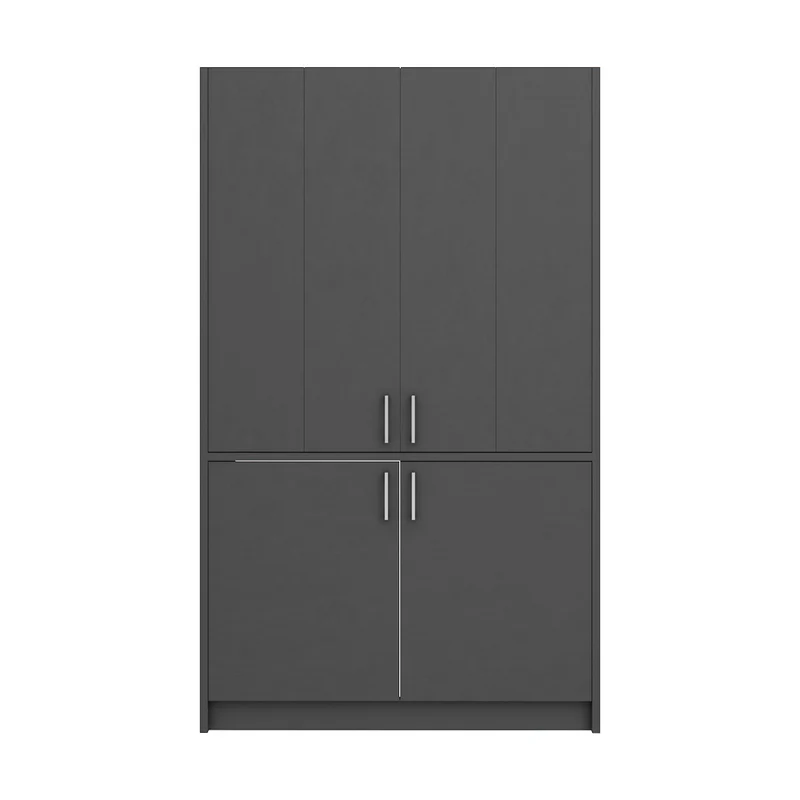 Cucina salvaspazio a scomparsa con elettrodomestici colore antracite 125x62x208H - Fold Evolution