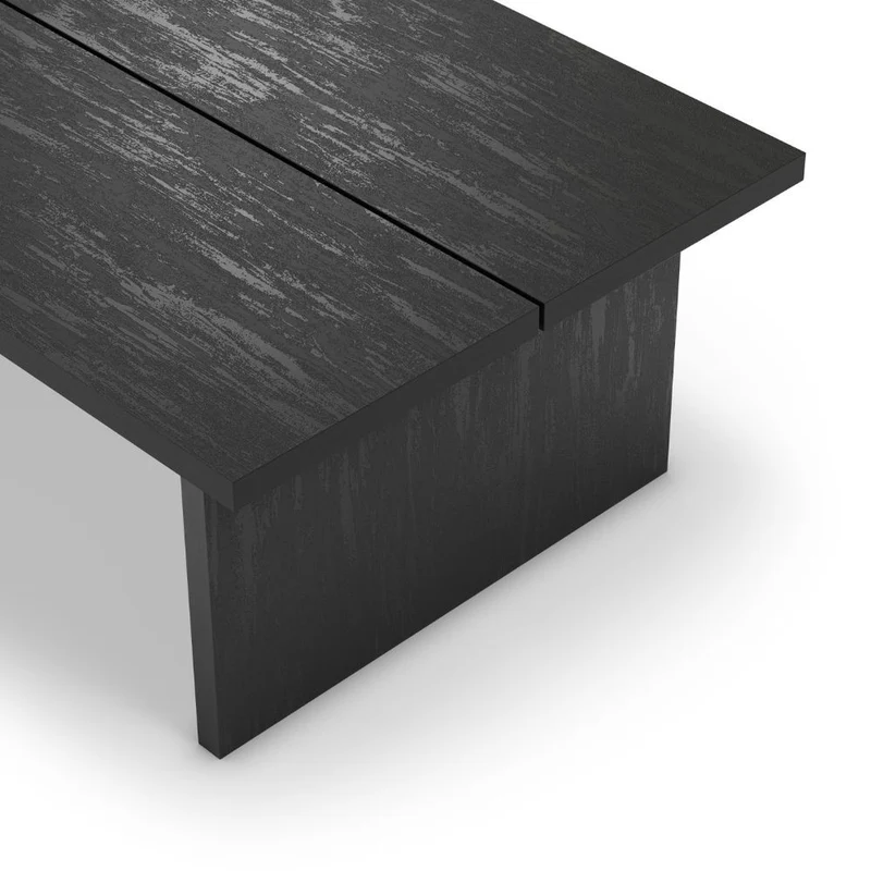Tavolino da salotto rettangolare colore nero 120x70x40H cm - Loana