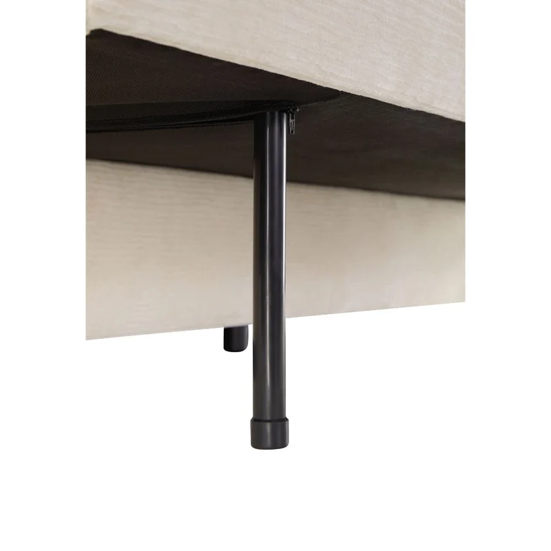 Divano letto con contenitore tessuto colore panna 217x95H cm - Gioia