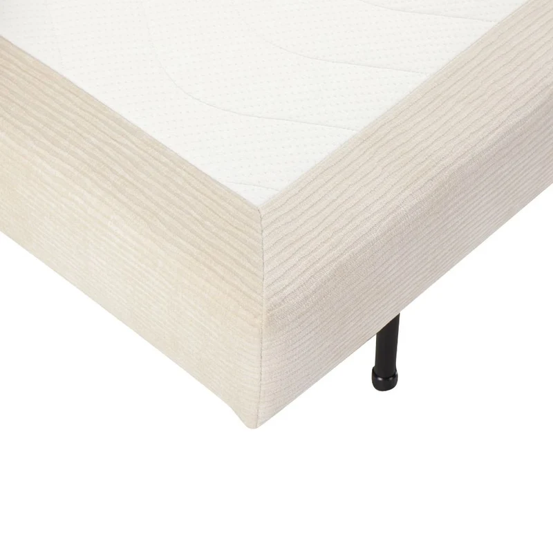 Divano letto con contenitore tessuto colore panna 217x95H cm - Gioia