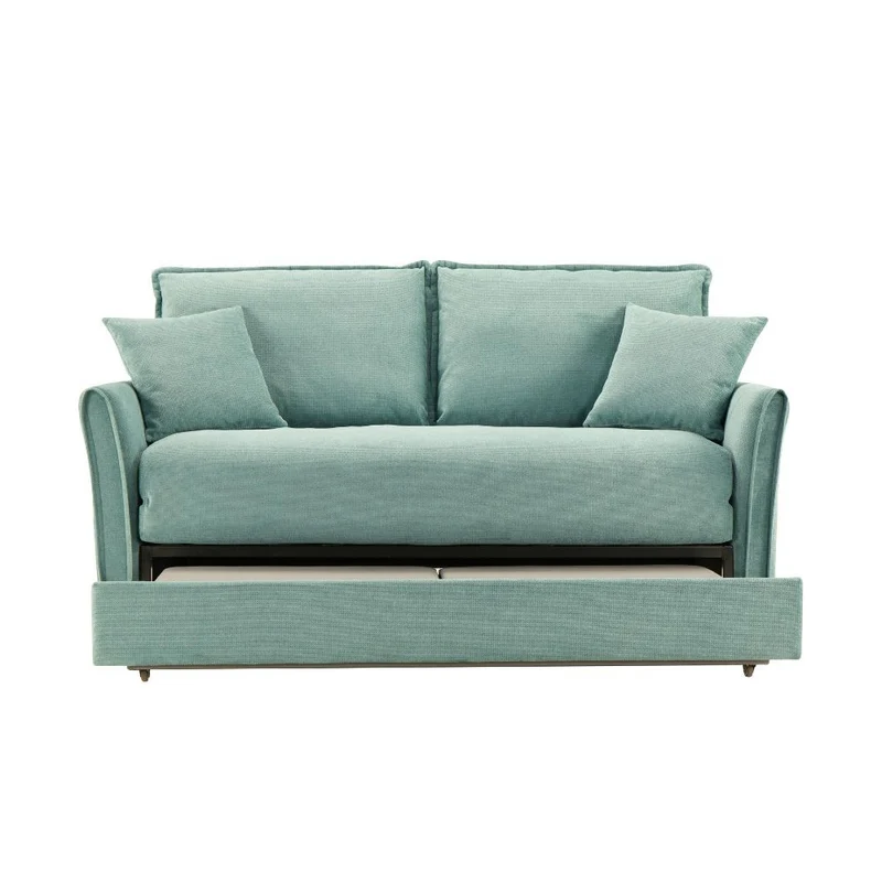 Divano letto 3 posti tessuto colore verde acqua 176x97H cm - Korin