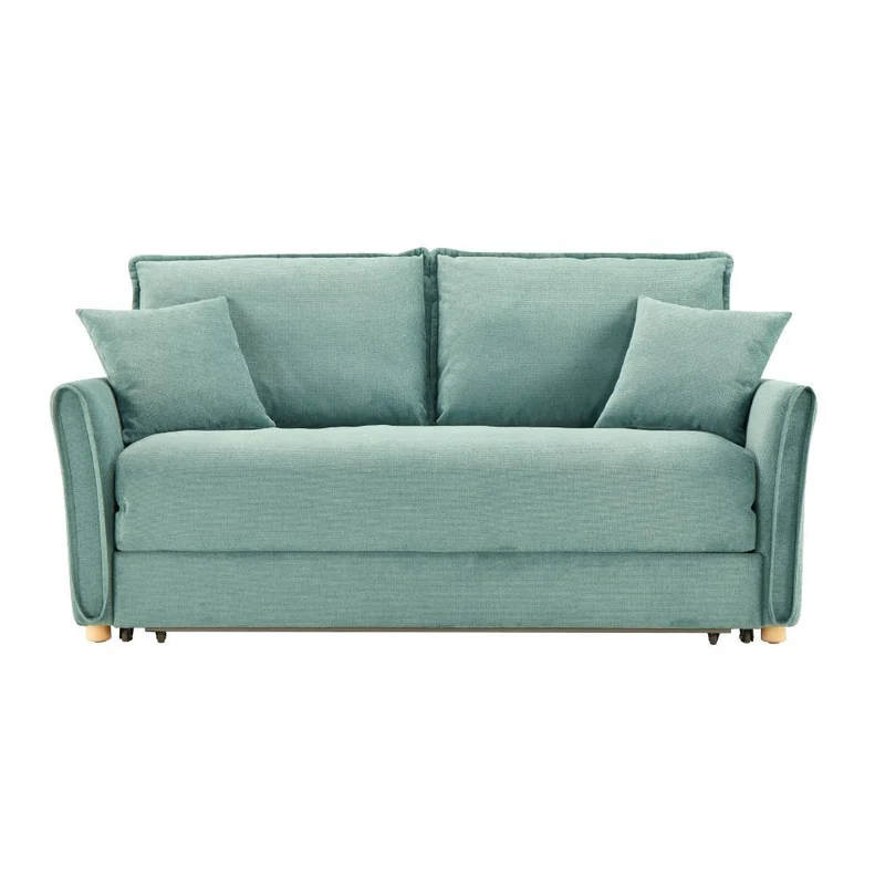 Divano letto 3 posti tessuto colore verde acqua 176x97H cm - Korin