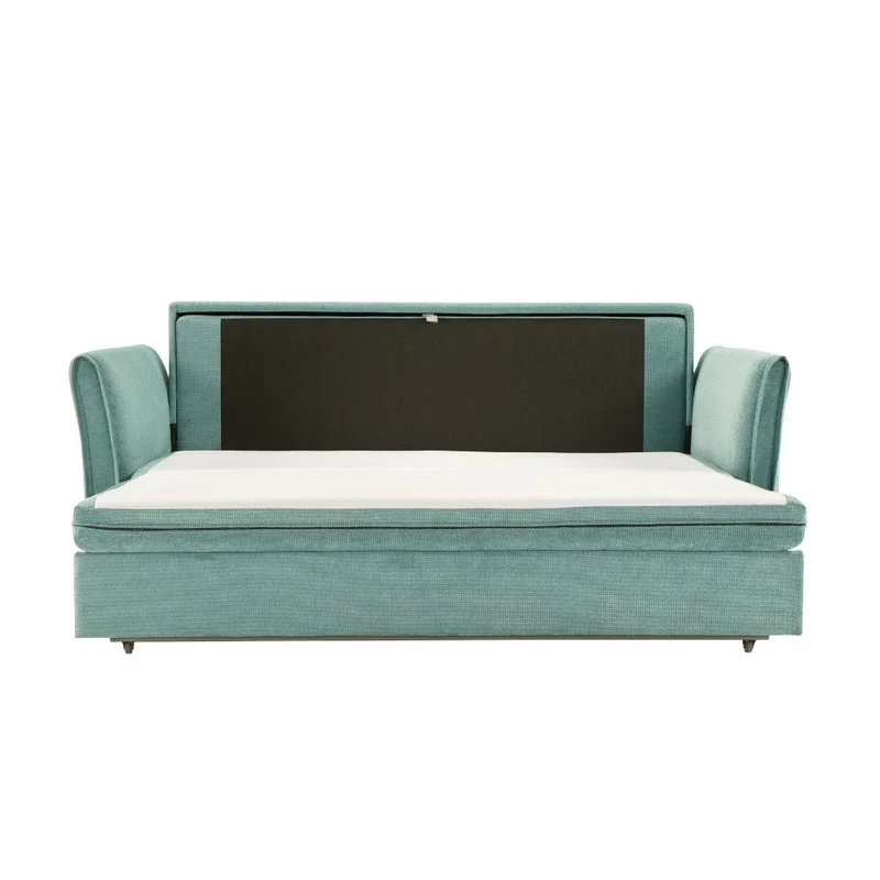 Divano letto 3 posti tessuto colore verde acqua 176x97H cm - Korin