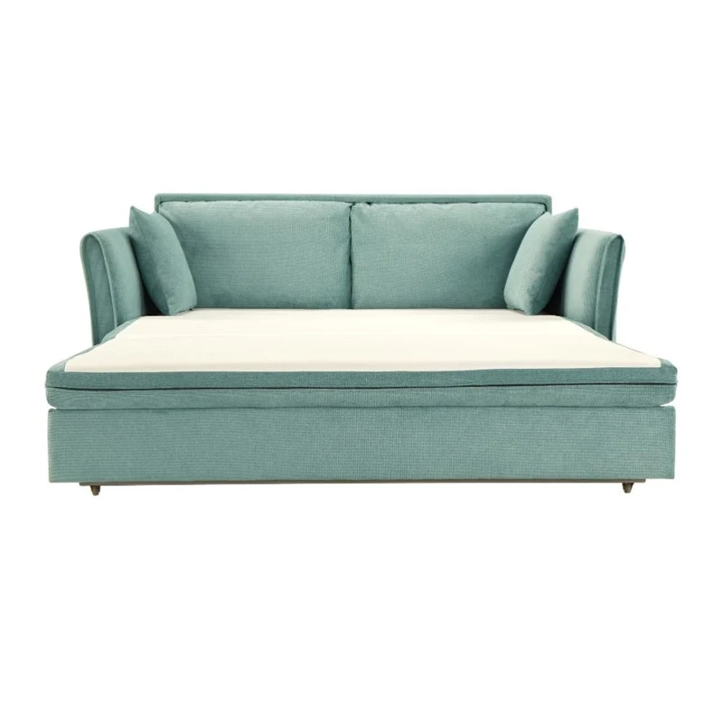 Divano letto 3 posti tessuto colore verde acqua 176x97H cm - Korin