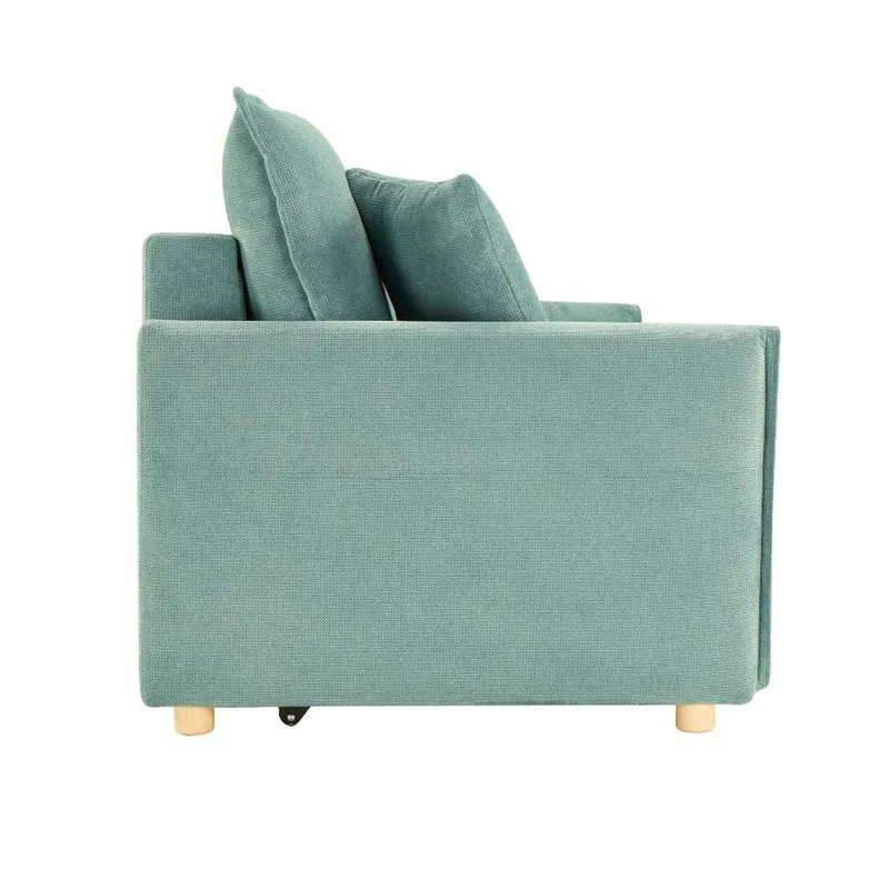Divano letto 3 posti tessuto colore verde acqua 176x97H cm - Korin