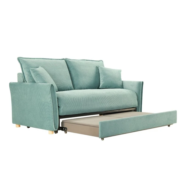 Divano letto 3 posti tessuto colore verde acqua 176x97H cm - Korin