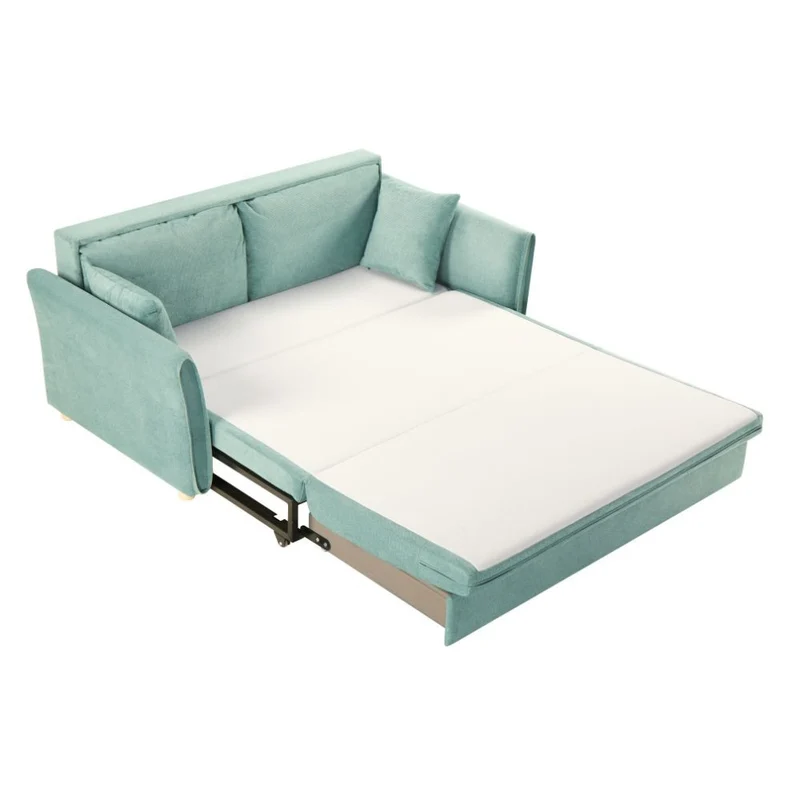 Divano letto 3 posti tessuto colore verde acqua 176x97H cm - Korin