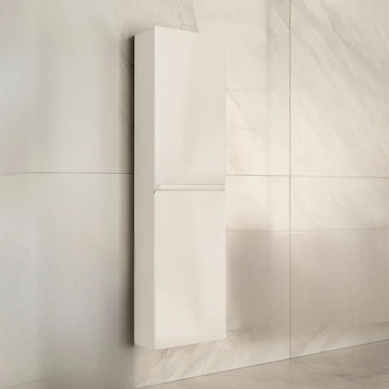 Colonna pensile bagno sospesa con 2 ante colore bianco laccato 35x31x150H cm - Moider