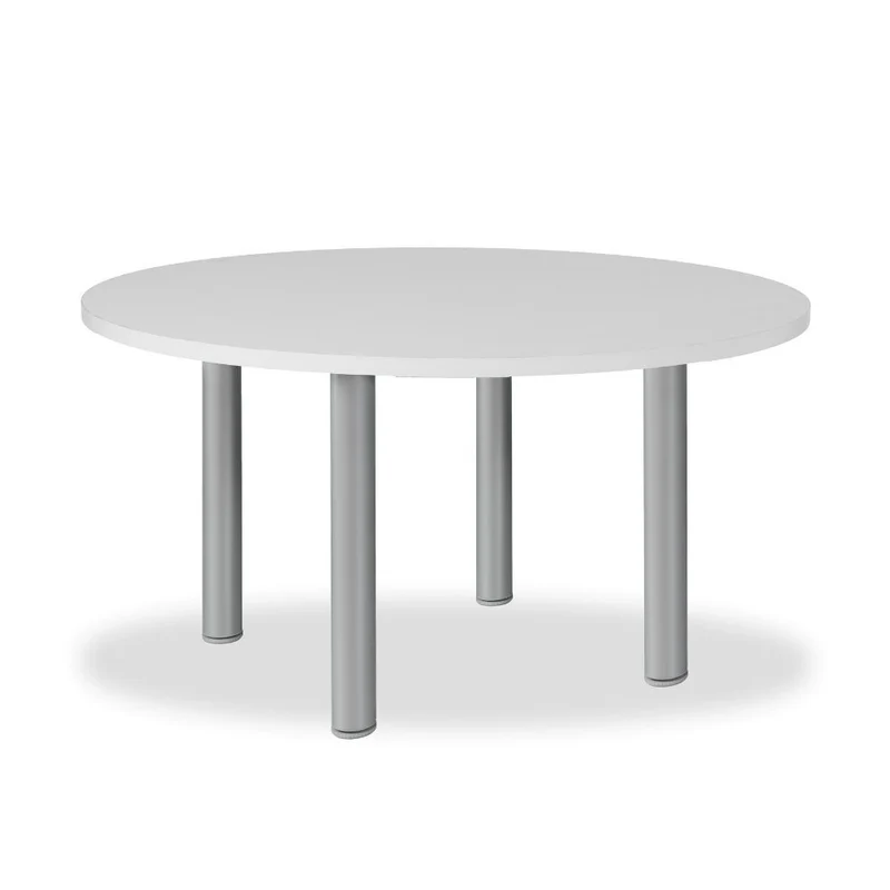 Tavolo rotondo colore bianco con gambe in acciaio 120x76H cm - Malibu