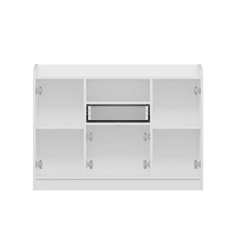 Mobile multiuso con 4 ante e cassetto colore bianco 120x35x90H cm - Arian