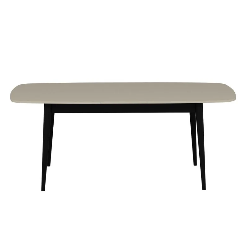 Tavolo allungabile con top colore cashmere e gambe nere 160x90x77H cm - Styril