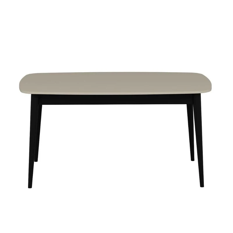 Tavolo allungabile con top colore cashmere e gambe nere 160x90x77H cm - Styril
