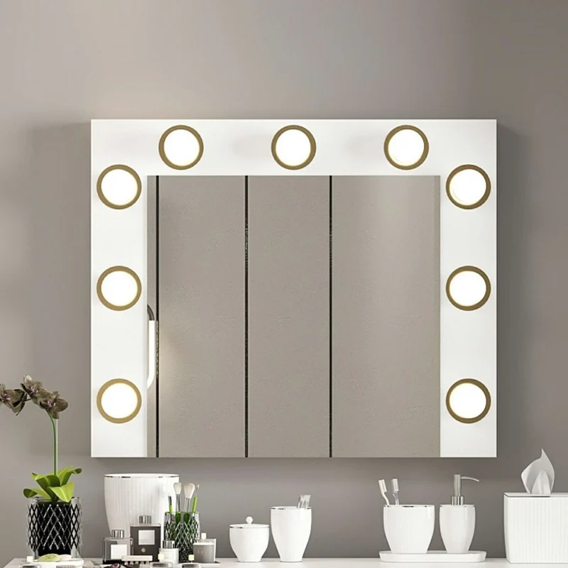 Specchio per trucco con Luci LED cornice 72x7x60H cm - Lovir