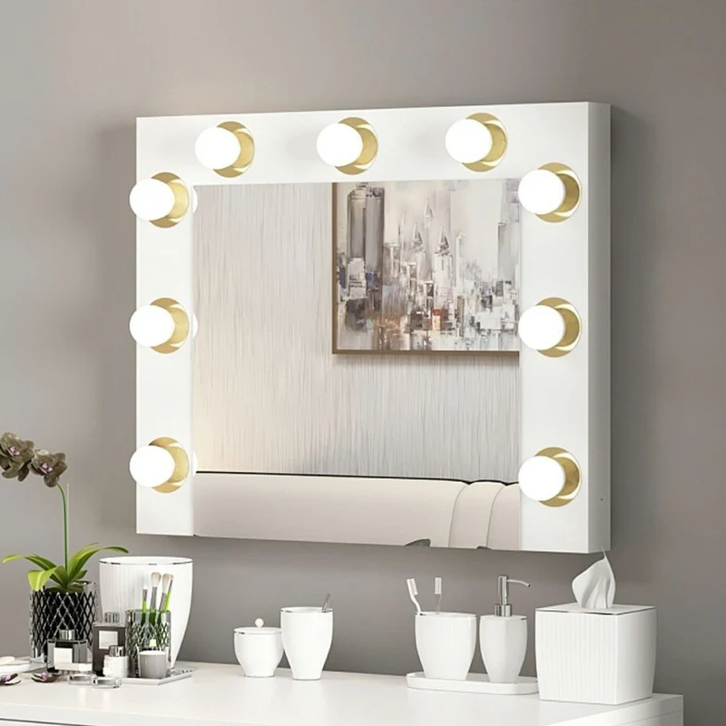 Specchio per trucco con Luci LED cornice 72x7x60H cm - Lovir