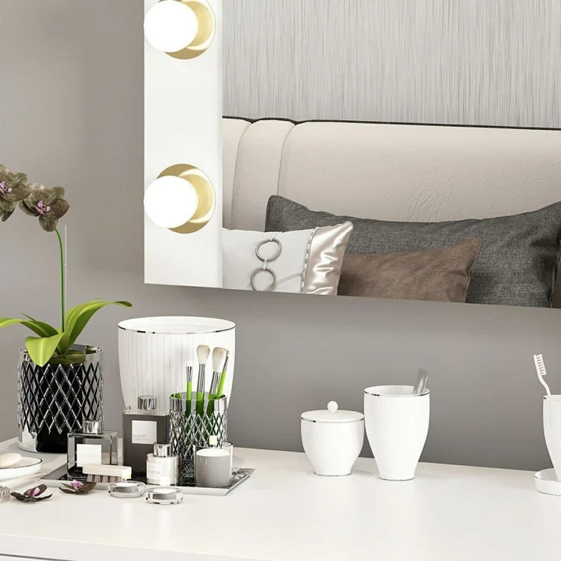 Specchio per trucco con Luci LED cornice 72x7x60H cm - Lovir