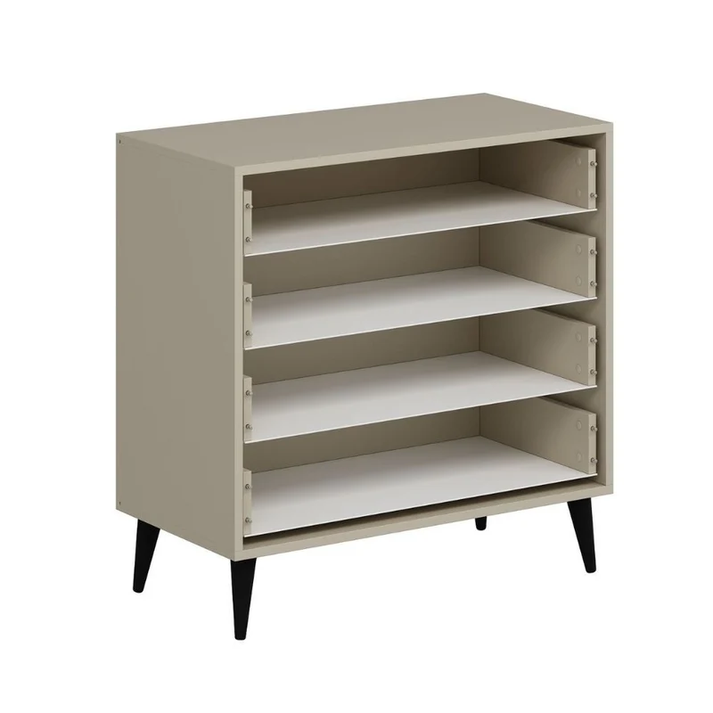Cassettiera con 4 cassetti colore cashmere e piedi neri 90x45x90H cm - Styril
