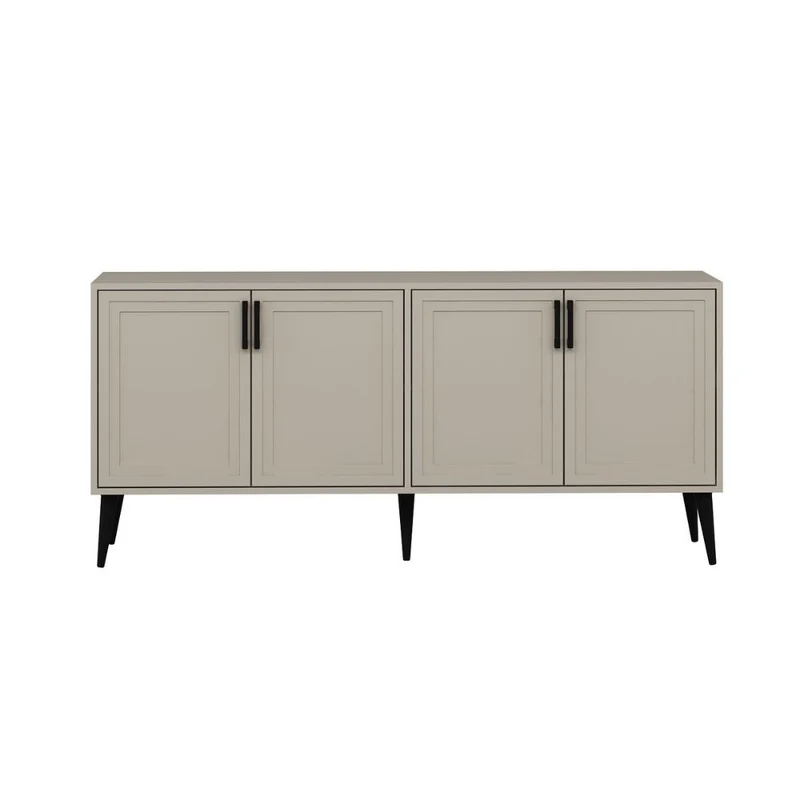 Madia con ante colore cashmere e piedi neri 180x45x80H cm - Styril