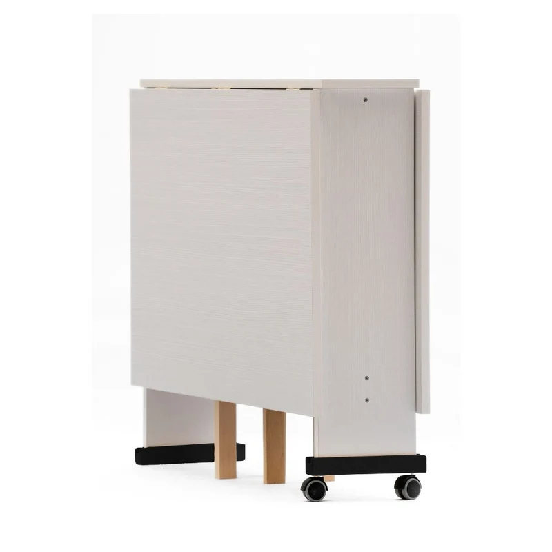 Tavolo pieghevole salvaspazio colore bianco frassinato 24x90x78H cm - Vairo