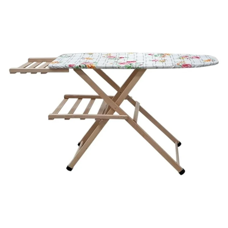 Asse da stiro in legno regolabile con porta caldaia 114 cm - Giuty