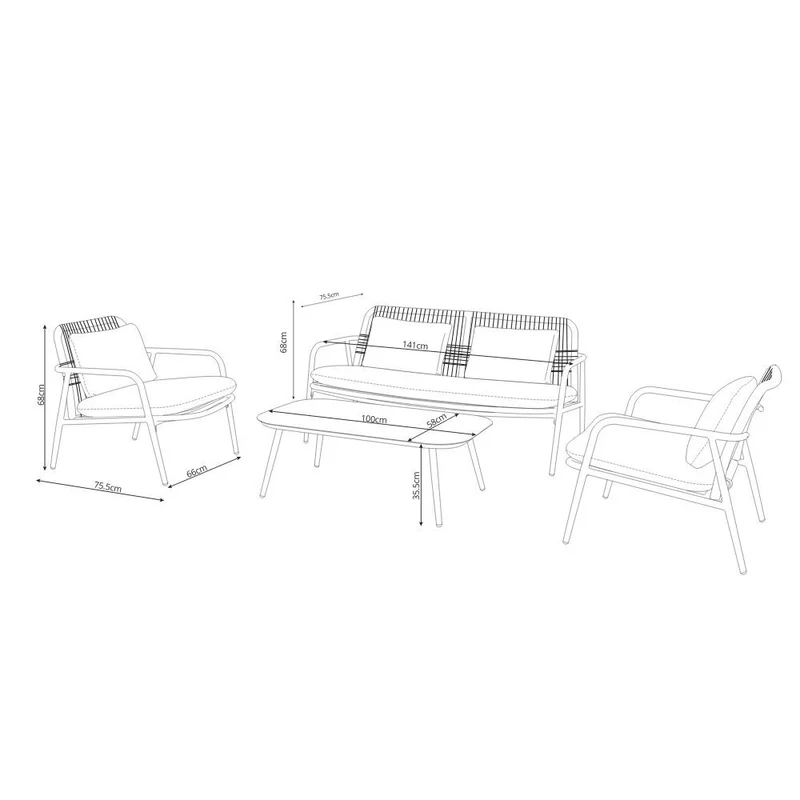 Salotto da esterno Marina beige