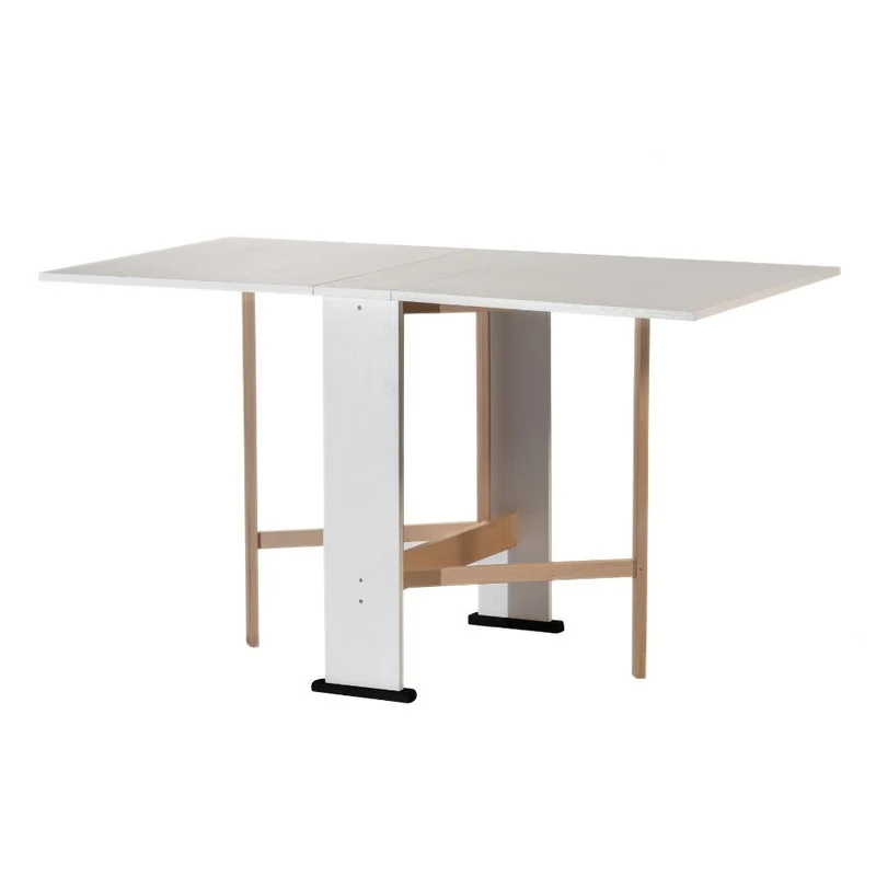 Tavolo pieghevole salvaspazio consolle colore bianco 21x74x78H cm - Misty