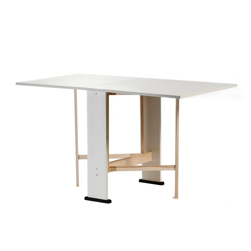 Tavolo pieghevole salvaspazio consolle colore bianco 21x74x78H cm - Misty