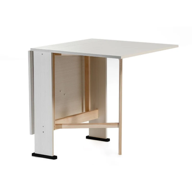 Tavolo pieghevole salvaspazio consolle colore bianco 21x74x78H cm - Misty