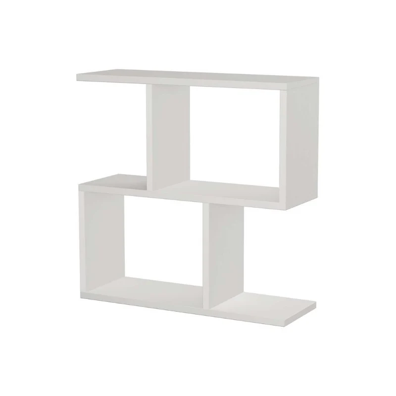 Tavolino da salotto con vani a giorno colore bianco 60x19,5x60H cm - Stix