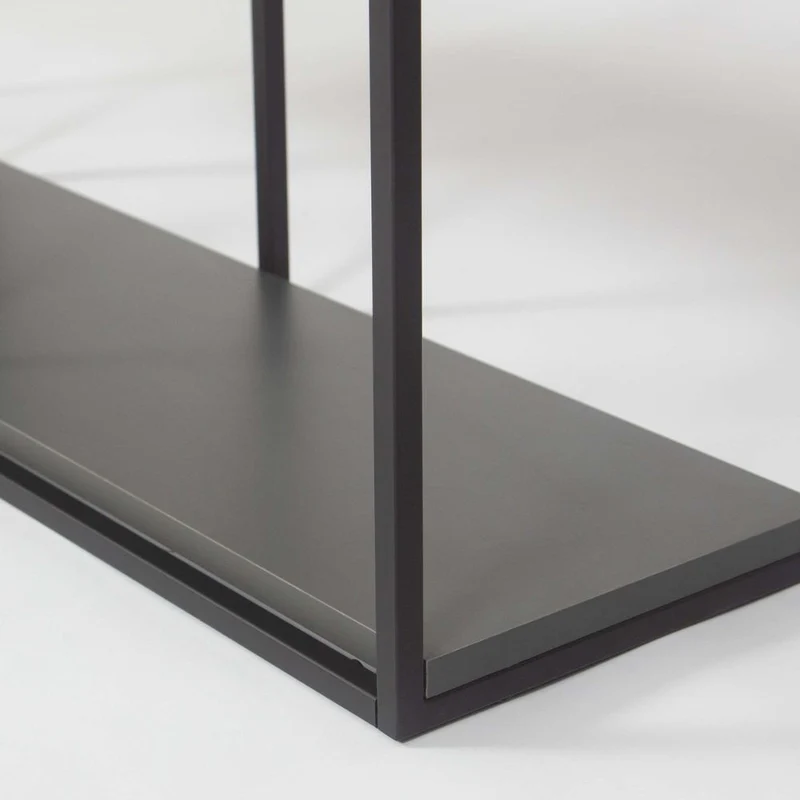 Libreria moderna con 5 ripiani colore antracite 110x29x178H cm - Paul