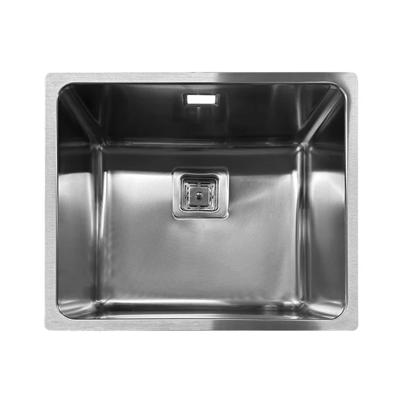 Lavello a incasso monovasca sottotop in acciaio inox 49x40x20H cm