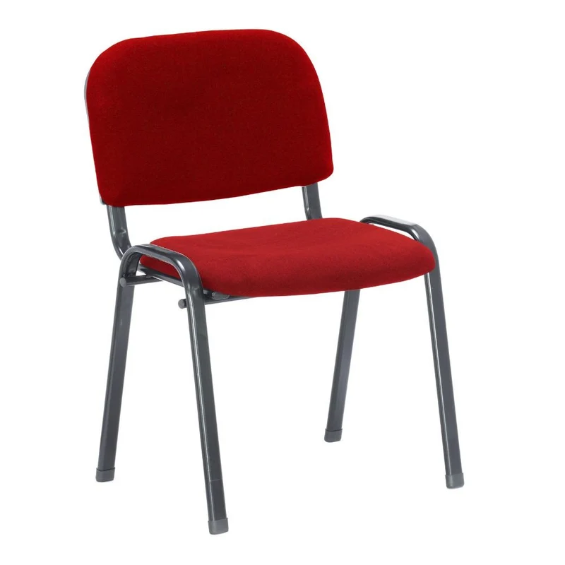 Sedia ufficio impilabile tessuto colore rosso - HI01R