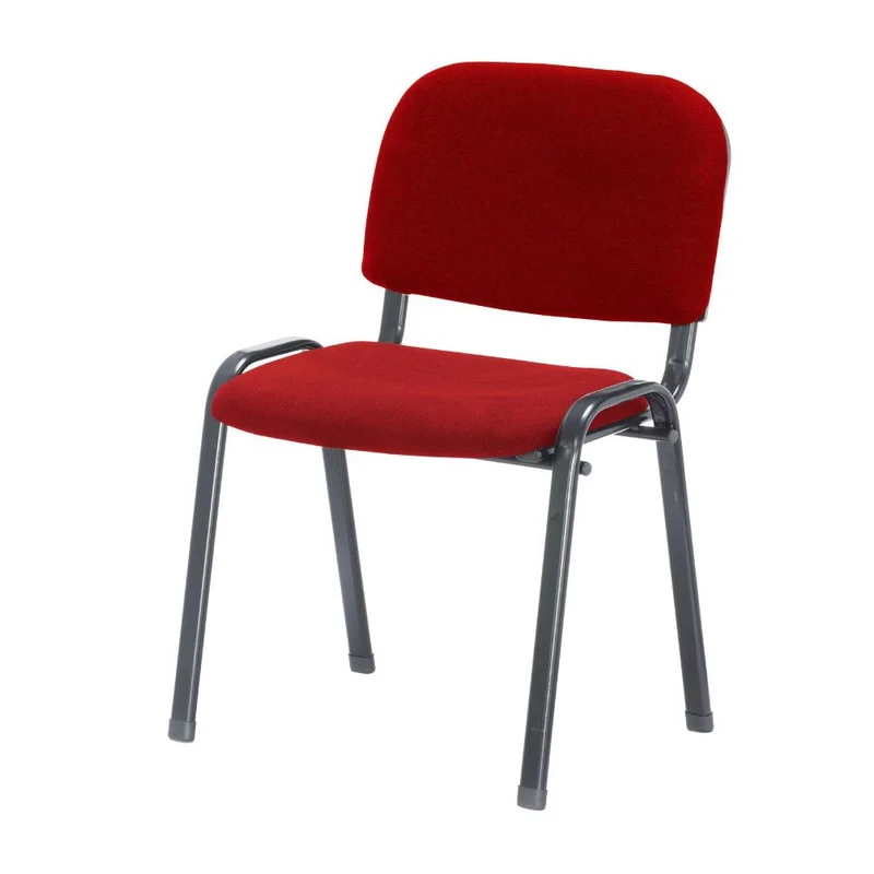 Sedia ufficio impilabile tessuto colore rosso - HI01R