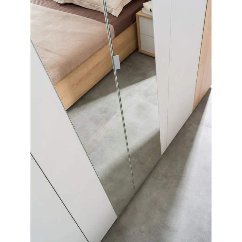 Camera da letto Fadri rovere miele e calce grigio chiaro