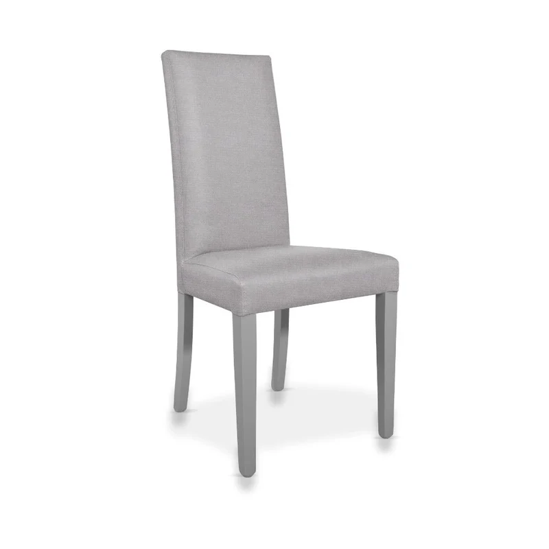 Set 2 sedie moderne con rivestimento in tessuto colore grigio - Nancy