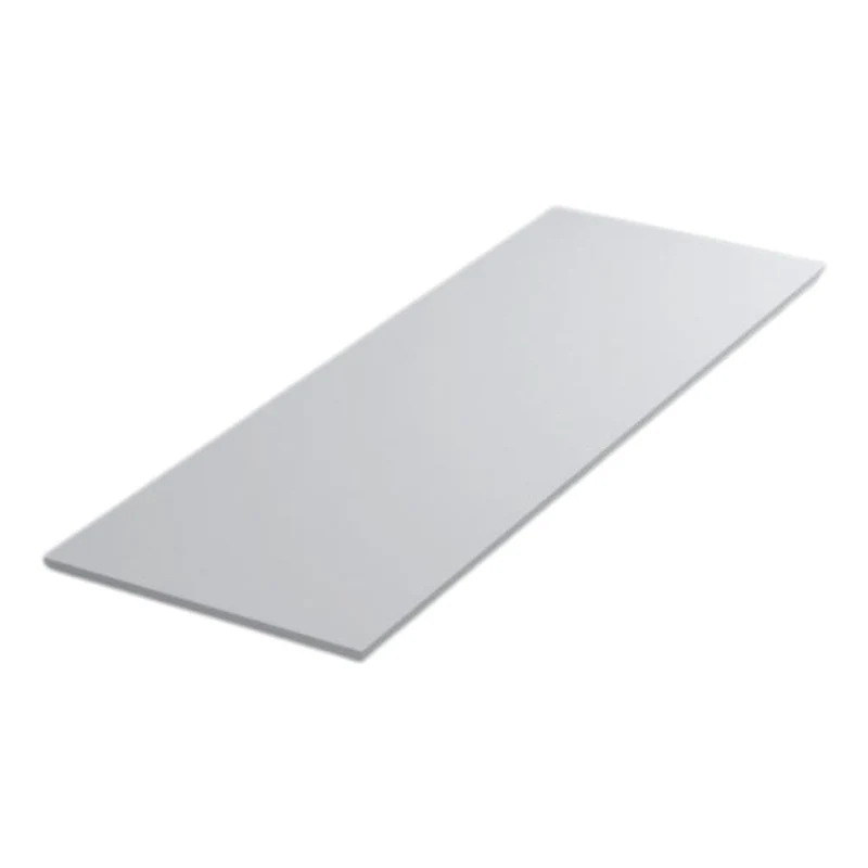 Piano per lavabo bagno rettangolare idrorepellente colore bianco lucido 100x46 cm