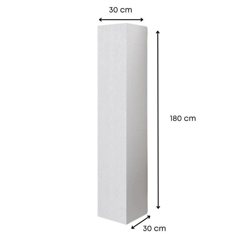 Colonna pensile bagno con anta colore bianco 30x32x180 cm