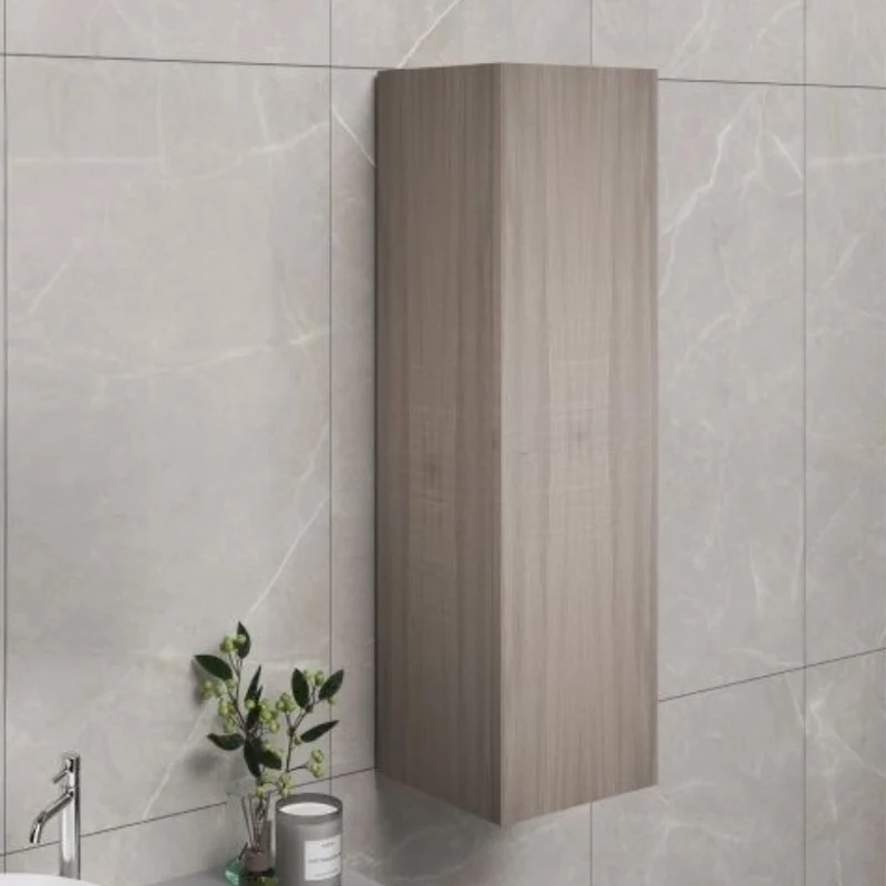 Colonna pensile bagno con anta colore olmo 30x30x120H cm