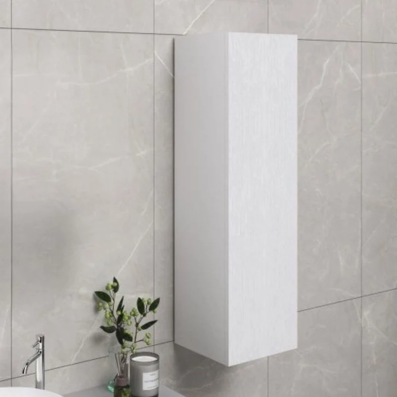 Colonna pensile bagno con anta colore bianco 30x30x120 cm