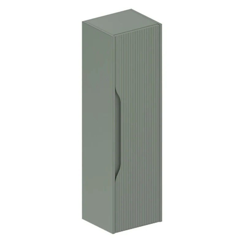 Colonna bagno sospesa colore verde opaco con effetto cannettato 35x27x120H - Gaper