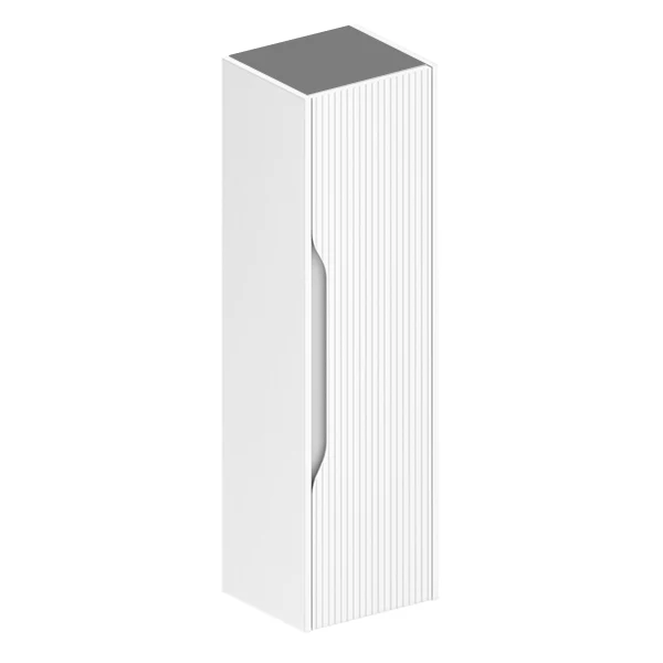 Colonna bagno sospesa colore bianco opaco con effetto cannettato 35x27x120H - Gaper