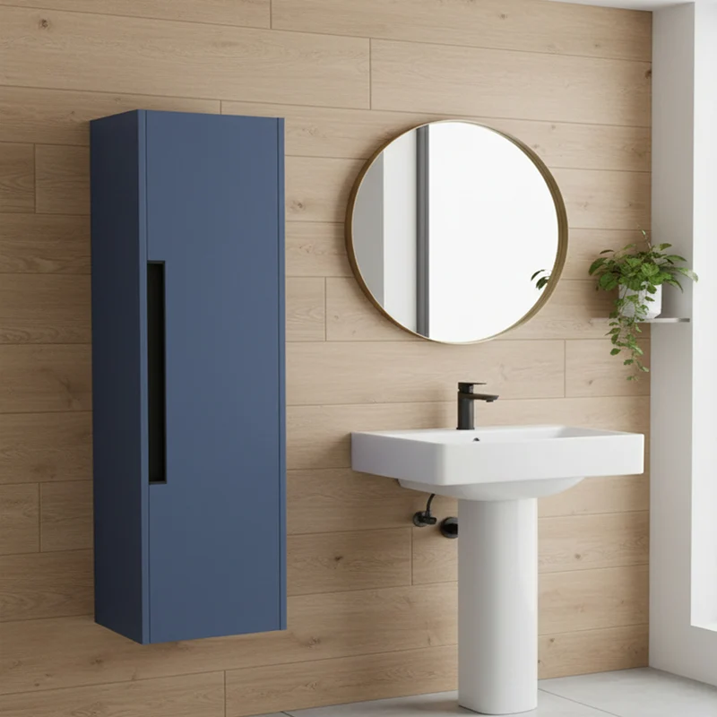 Colonna bagno sospesa colore azzurro 35x30x120H cm - Former