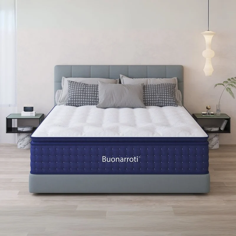 Materasso matrimoniale a molle insacchettate e memory foam 160x190x33H cm - Maripo