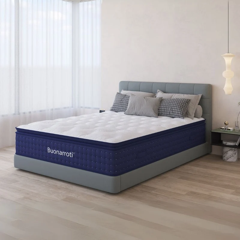 Materasso matrimoniale a molle insacchettate e memory foam 160x190x33H cm - Maripo