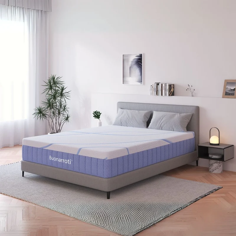 Materasso matrimoniale a molle 5 zone con rivestimento antiscivolo 160x190x30H cm - Parem