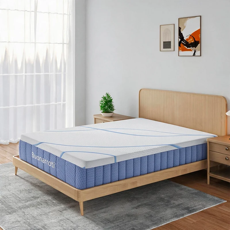 Materasso una piazza e mezza a molle 5 zone con rivestimento antiscivolo 120x190x30H cm - Parem
