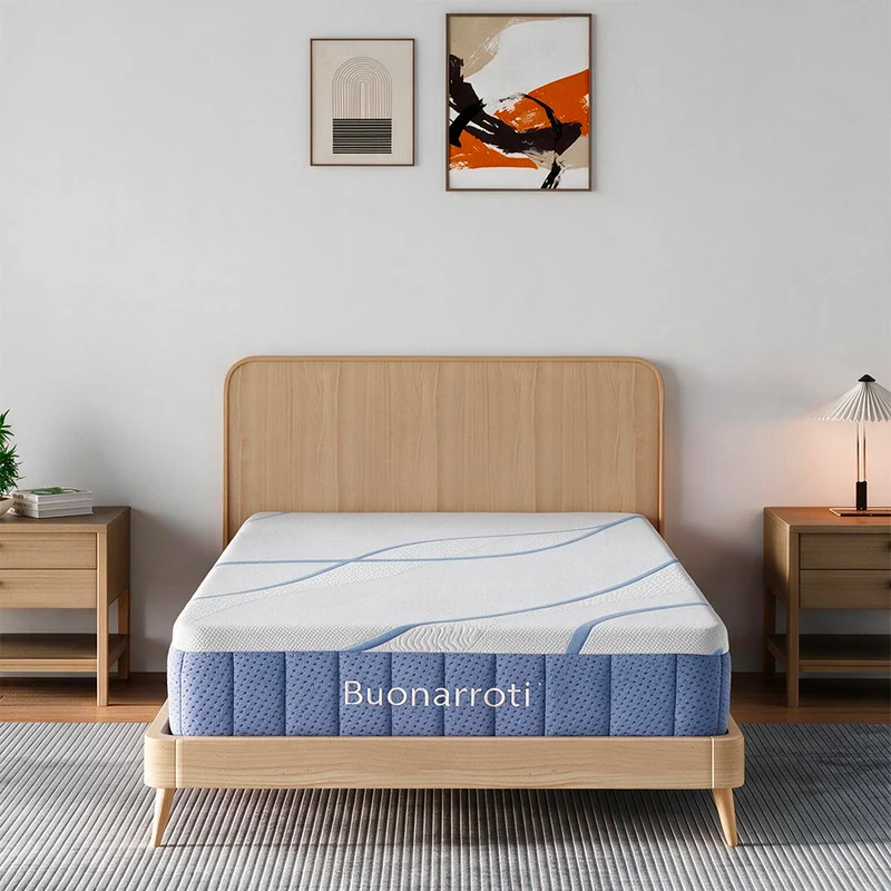 Materasso una piazza e mezza a molle 5 zone con rivestimento antiscivolo 120x190x30H cm - Parem